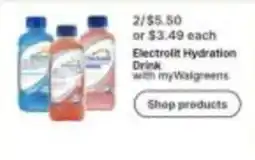 Walgreens Electrolyte Hydration Drink with myWalgreens offer