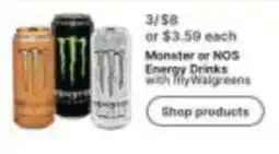 Walgreens Monster or NOS Energy Drinks offer