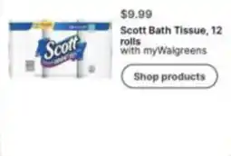 Walgreens Scott bath tissue offer