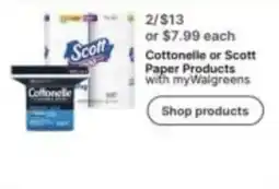 Walgreens Cottonelle or Scott Paper Products offer