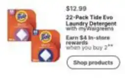 Walgreens Tide Evo Laundry Detergent offer