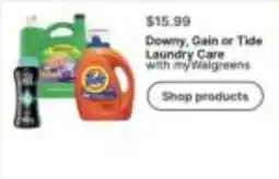 Walgreens Downy, Gain or Tide Laundry Care with myWalgreens offer