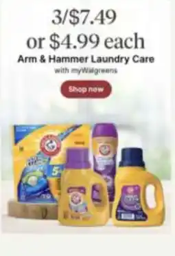 Walgreens Arm & Hammer Laundry Care offer