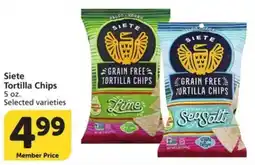 Albertsons Siete tortilla chips offer