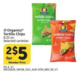 Albertsons O Organics Tortilla Chips offer