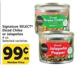 Albertsons Signature Select Diced Chiles or Jalapeños offer