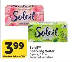 Albertsons Soleil Sparkling Water offer