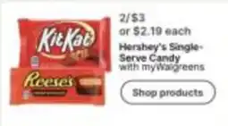 Walgreens Hershey's Single-Serve Candy offer