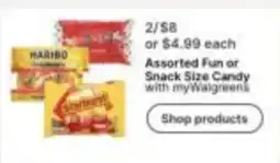 Walgreens Haribo assorted fun or snack size candy offer