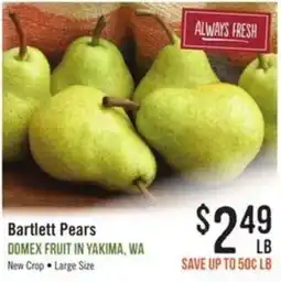 Haggen Food Bartlett Pears offer