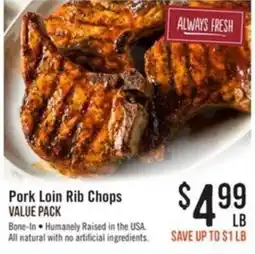 Haggen Food Pork Loin Rib Chops Value Pack offer