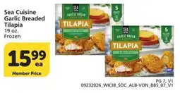 Albertsons Sea Cuisine garlic breaded tilapia offer