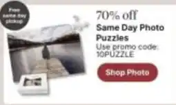 Walgreens Same Day Photo Puzzles offer