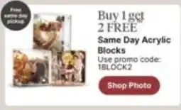 Walgreens Same Day Acrylic Blocks offer