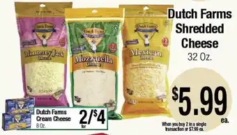 Big Saver Foods Dutch Farms shredded cheese offer