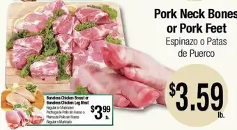 Big Saver Foods Pork Neck Bones or Pork Feet offer