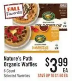 Haggen Food Nature's Path Organic Waffles offer