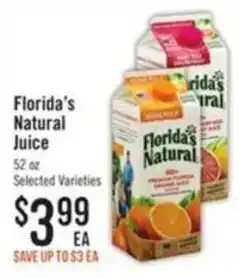 Haggen Food Florida's Natural Juice offer