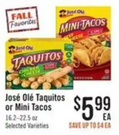 Haggen Food Jose Ole Taquitos or Mini Tacos offer