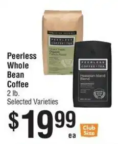Smart & Final Peerless whole bean coffee offer