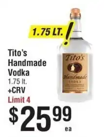 Smart & Final Tito's Handmade Vodka offer