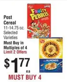 Smart & Final Post cereal offer