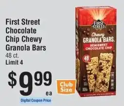 Smart & Final First Street chocolate chip chewy granola bars offer