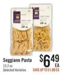 Haggen Food Seggiano Pasta offer