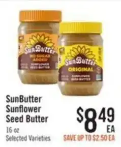Haggen Food Sunbutter sunflower seed butter offer
