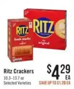 Haggen Food Ritz Crackers offer
