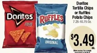 Big Saver Foods Doritos Tortilla Chips or Ruffles Potato Chips offer
