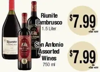 Big Saver Foods Riunite Lambrusco offer