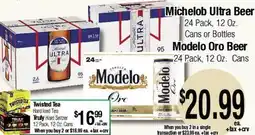 Big Saver Foods Michelob Ultra Beer, Modelo Oro Beer offer