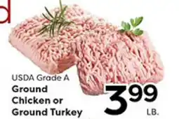 Rich's Fresh Market USDA Grade A Ground Chicken or Ground Turkey offer
