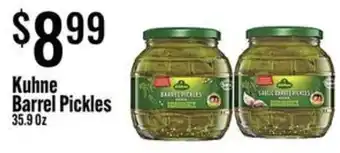 Jons International Kuhne barrel pickles offer