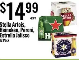 Jons International Stella artois, heineken, peroni, estrella jalisco offer