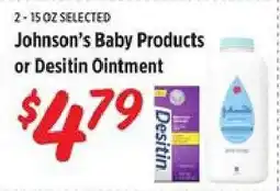 Rouses Johnson's Baby Products or Desitin Ointment offer
