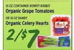 Rouses Organic Grape Tomatoes or Organic Celery Hearts offer