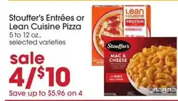 Giant Eagle Stouffer's Entrées or Lean Cuisine Pizza offer