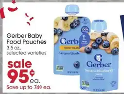 Giant Eagle GERBER BABY FOOD POUCHES offer