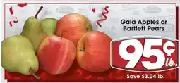 Giant Eagle Gala Apples or Bartlett Pears offer