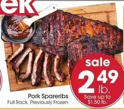 Giant Eagle Pork Spareribs offer