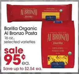 Giant Eagle Barilla Organic Al Bronzo Pasta offer