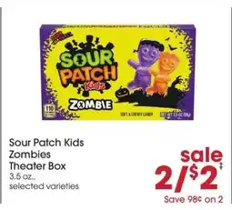 Giant Eagle Sour Patch Kids Zombies Theater Box offer