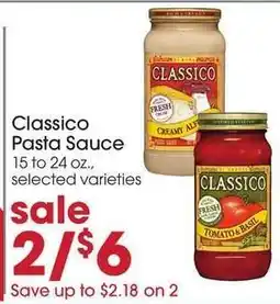 Giant Eagle Classico Pasta Sauce offer