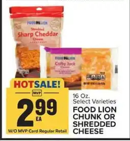 Food Lion Food Lion Chunk or Shredded Cheese offer