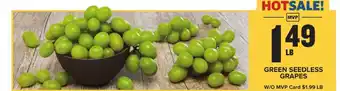 Food Lion Green Seedless Grapes offer