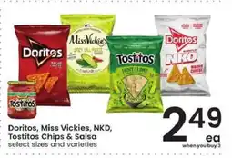 Albertsons Doritos, Miss Vickies, NKD, Tostitos Chips & Salsa offer