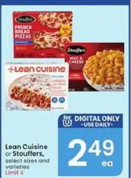 Albertsons Lean Cuisine or Stouffers offer