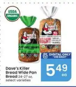Albertsons Dave's Killer Bread Wide Pan Bread offer